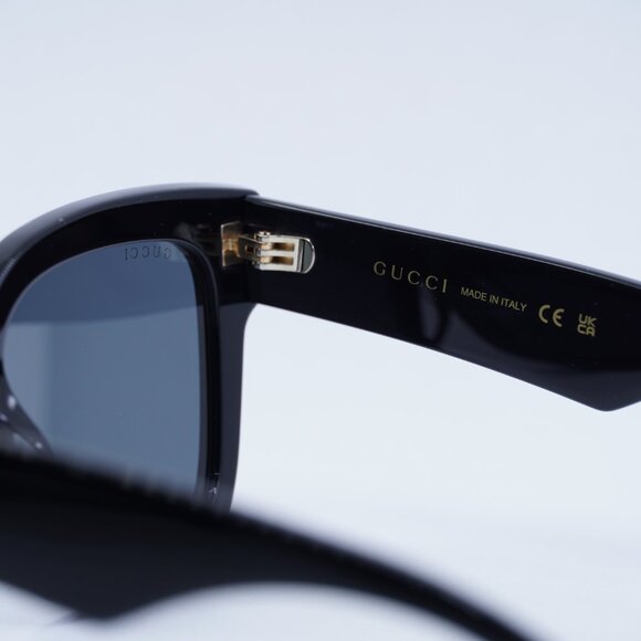 Gucci GG0998S 001 Sunglasses Black Square Frame, Grey Lenses main image 5